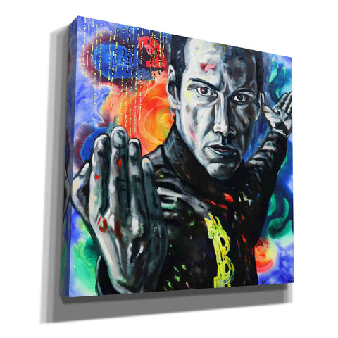 Image of 'Bitcoin Warrior' by Jan Kasparec, Canvas Wall Art