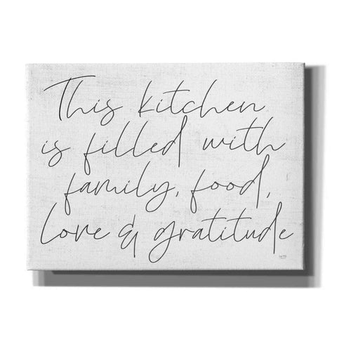 Image of 'Family, Food, Love and Gratitude' by Lux + Me, Canvas Wall Art