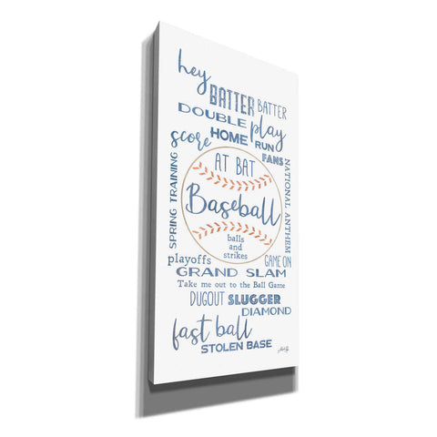 Image of 'Baseball Phrases' by Marla Rae, Canvas Wall Art