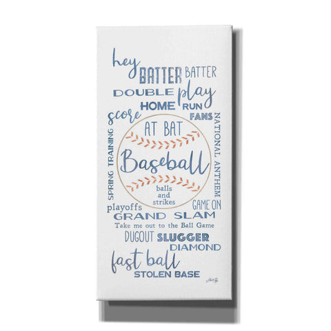 Image of 'Baseball Phrases' by Marla Rae, Canvas Wall Art