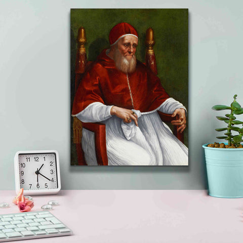 Image of 'Portrait of Pope Julius II' by Raphael, Canvas Wall Art,12 x 16