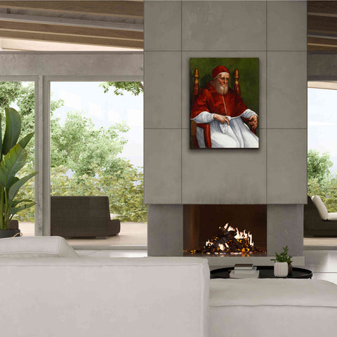 Image of 'Portrait of Pope Julius II' by Raphael, Canvas Wall Art,26 x 34