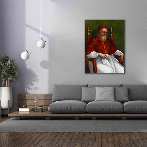 Image of 'Portrait of Pope Julius II' by Raphael, Canvas Wall Art,40 x 54