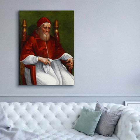 Image of 'Portrait of Pope Julius II' by Raphael, Canvas Wall Art,40 x 54