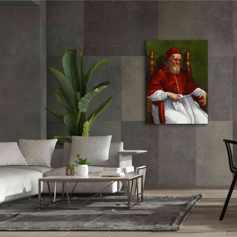 Image of 'Portrait of Pope Julius II' by Raphael, Canvas Wall Art,40 x 54