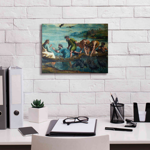 Image of 'The Miraculous Draught of Fishes' by Raphael, Canvas Wall Art,16 x 12