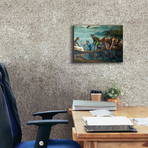 Image of 'The Miraculous Draught of Fishes' by Raphael, Canvas Wall Art,16 x 12