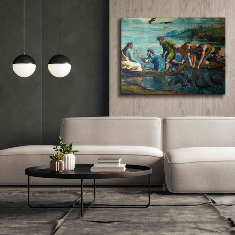 Image of 'The Miraculous Draught of Fishes' by Raphael, Canvas Wall Art,54 x 40