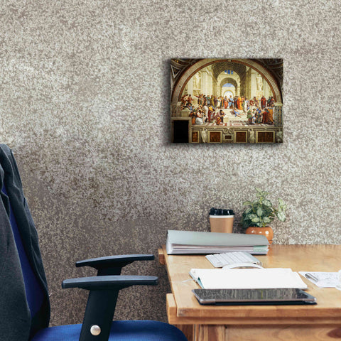 Image of 'The School of Athens' by Raphael, Canvas Wall Art,16 x 12