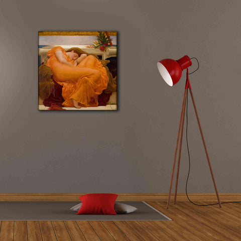 Image of 'Flaming June' by Sir Frederick Leighton, Canvas Wall Art,26 x 26