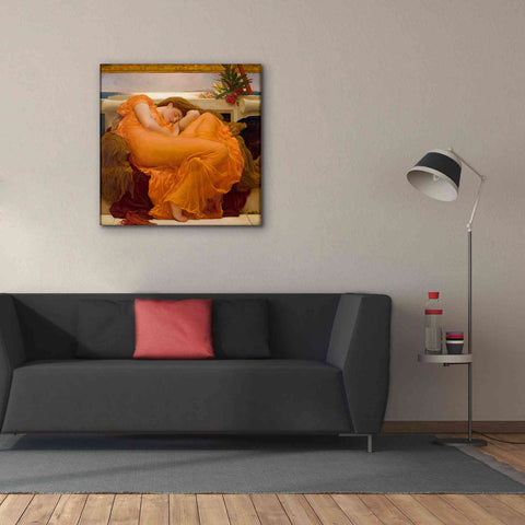 Image of 'Flaming June' by Sir Frederick Leighton, Canvas Wall Art,37 x 37