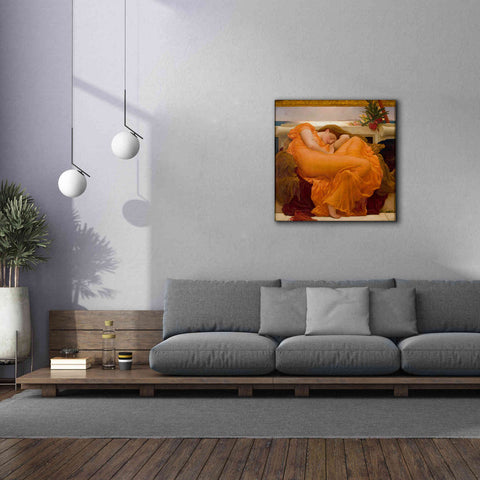 Image of 'Flaming June' by Sir Frederick Leighton, Canvas Wall Art,37 x 37