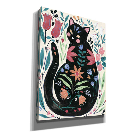Image of 'Folksy Feline I' by Annie Warren, Canvas Wall Art