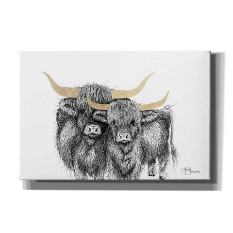 Image of 'Highland Cattle' by Hollihocks Art, Canvas Wall Art