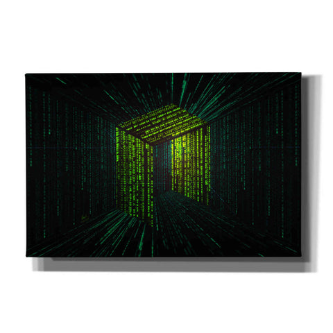 Image of 'Digital Rain Neo Crypto' by Katalina, Canvas Wall Art