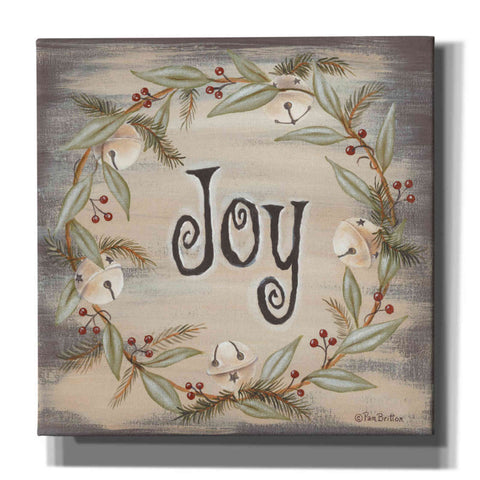 Image of 'Jingle Joy Wreath' by Pam Britton, Canvas Wall Art