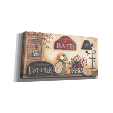 Image of 'Country Bath, Rest-Refresh-Relax' by Pam Britton, Canvas Wall Art