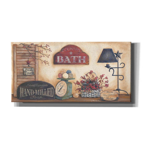 Image of 'Country Bath, Rest-Refresh-Relax' by Pam Britton, Canvas Wall Art