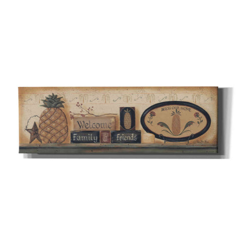 Image of 'Welcome Family & Friends' by Pam Britton, Canvas Wall Art
