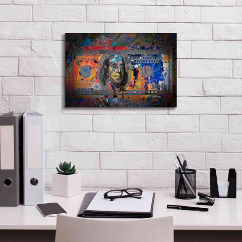 Image of 'Benjamin's Hundreds ' by Epic Portfolio Giclee Canvas Wall Art,18x12