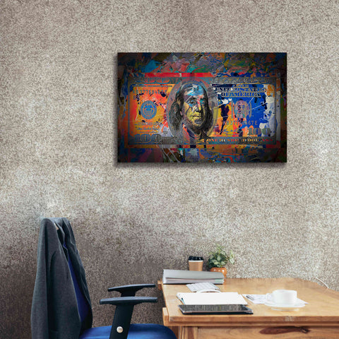 Image of 'Benjamin's Hundreds ' by Epic Portfolio Giclee Canvas Wall Art,40x26