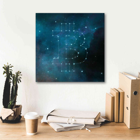 Image of 'Bitcoin Constellation II' by Epic Portfolio, Giclee Canvas Wall Art,18x18