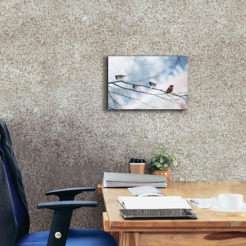 Image of 'Bird Feeders Treehouse' by Epic Portfolio, Giclee Canvas Wall Art,18x12