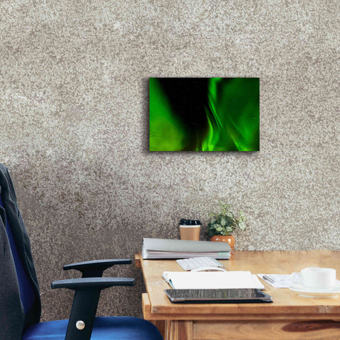 Image of 'A Beautiful Green Aurora Borealis' by Epic Portfolio, Giclee Canvas Wall Art,18x12