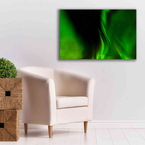 Image of 'A Beautiful Green Aurora Borealis' by Epic Portfolio, Giclee Canvas Wall Art,40x26