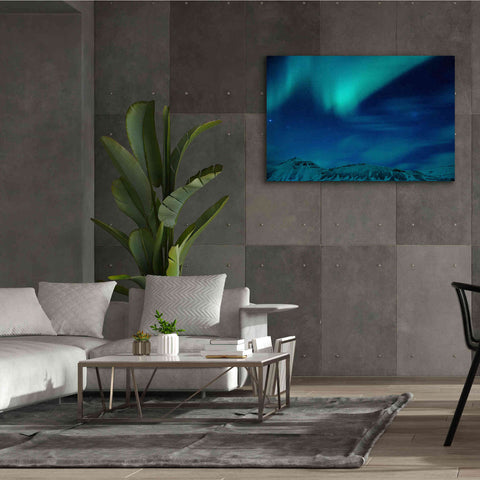 Image of 'Amazing Northern Lights Blue' by Epic Portfolio, Giclee Canvas Wall Art,60x40