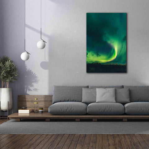 Image of 'Amazing Northern Lights Green' by Epic Portfolio, Giclee Canvas Wall Art,40x60