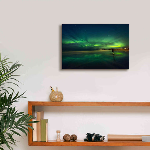 Image of 'Amazing View On The Northern Lights' by Epic Portfolio, Giclee Canvas Wall Art,18x12