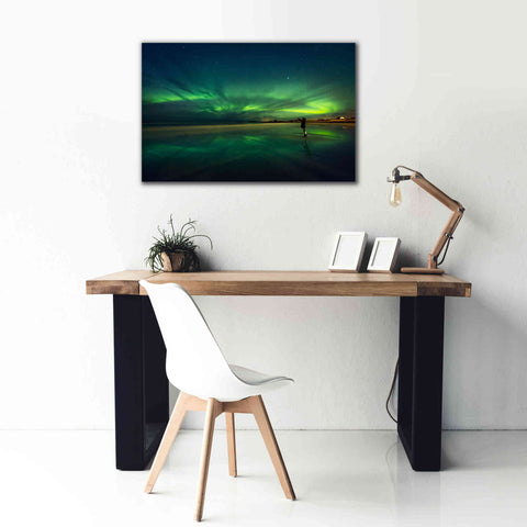 Image of 'Amazing View On The Northern Lights' by Epic Portfolio, Giclee Canvas Wall Art,40x26