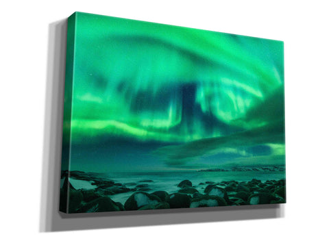 Image of 'Aurora Borealis Over Ocean' by Epic Portfolio, Giclee Canvas Wall Art