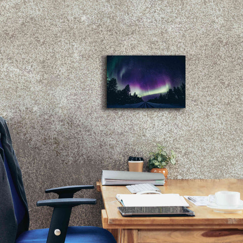 Image of 'Colorful Polar Arctic Northern Lights' by Epic Portfolio, Giclee Canvas Wall Art,18x12