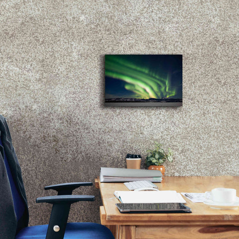 Image of 'Dancing Northern Lights' by Epic Portfolio, Giclee Canvas Wall Art,18x12