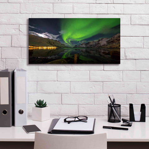 Image of 'Northern Lights 1' by Epic Portfolio, Giclee Canvas Wall Art,24x12