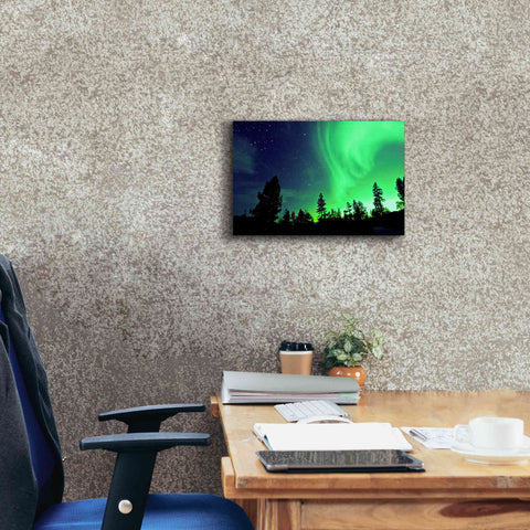 Image of 'Northern Lights Aurora Borealis 2' by Epic Portfolio, Giclee Canvas Wall Art,18x12