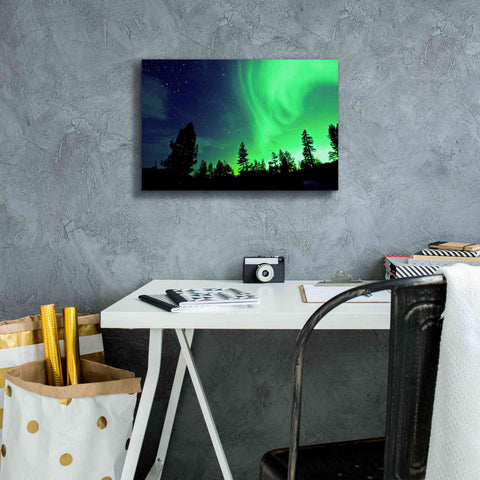 Image of 'Northern Lights Aurora Borealis 2' by Epic Portfolio, Giclee Canvas Wall Art,18x12