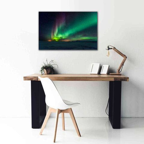 Image of 'Northern Lights Aurora Borealis 3' by Epic Portfolio, Giclee Canvas Wall Art,40x26