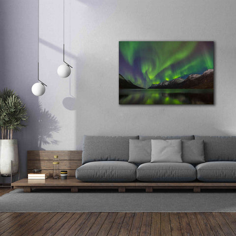 Image of 'Northern Lights In Ersfjorden' by Epic Portfolio, Giclee Canvas Wall Art,60x40