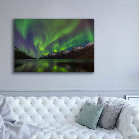 Image of 'Northern Lights In Ersfjorden' by Epic Portfolio, Giclee Canvas Wall Art,60x40
