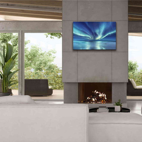 Image of 'Northern Lights In The Lofoten Islands Norway 3' by Epic Portfolio, Giclee Canvas Wall Art,40x26