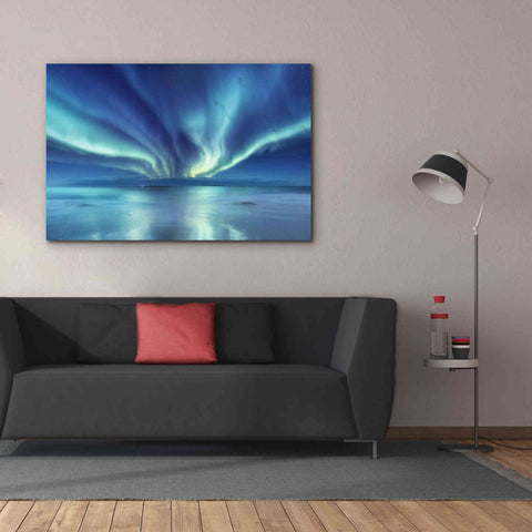 Image of 'Northern Lights In The Lofoten Islands Norway 3' by Epic Portfolio, Giclee Canvas Wall Art,60x40