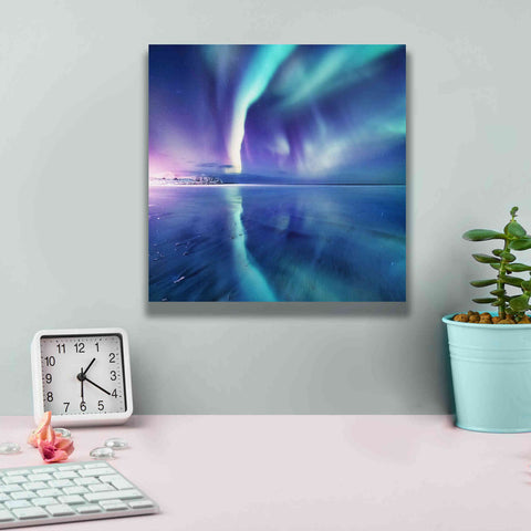 Image of 'Northern Lights In The Lofoten Islands Norway 4' by Epic Portfolio, Giclee Canvas Wall Art,12x12
