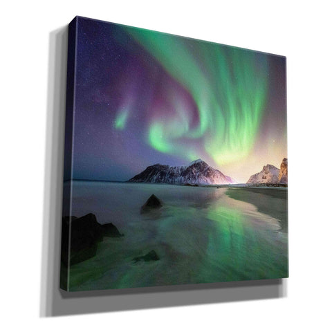 Image of 'Northern Lights In The Lofoten Islands Norway 5' by Epic Portfolio, Giclee Canvas Wall Art