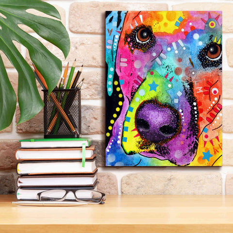 Image of 'Closeup Labrador' by Dean Russo, Giclee Canvas Wall Art,12x16