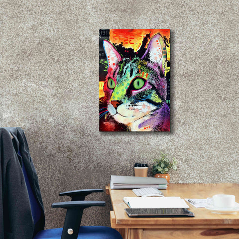 Image of 'Curiosity Cat' by Dean Russo, Giclee Canvas Wall Art,18x26