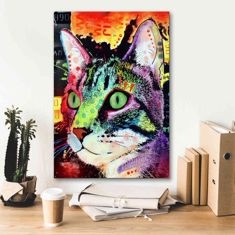 Image of 'Curiosity Cat' by Dean Russo, Giclee Canvas Wall Art,18x26
