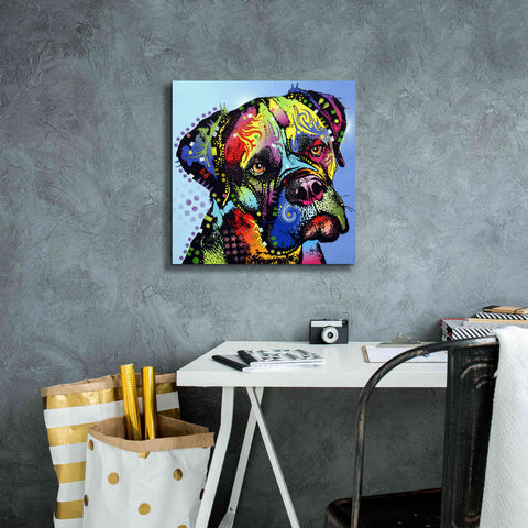 Image of 'Mastiff Warrior' by Dean Russo, Giclee Canvas Wall Art,18x18
